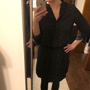 Adorable black dress with tiny polka dots